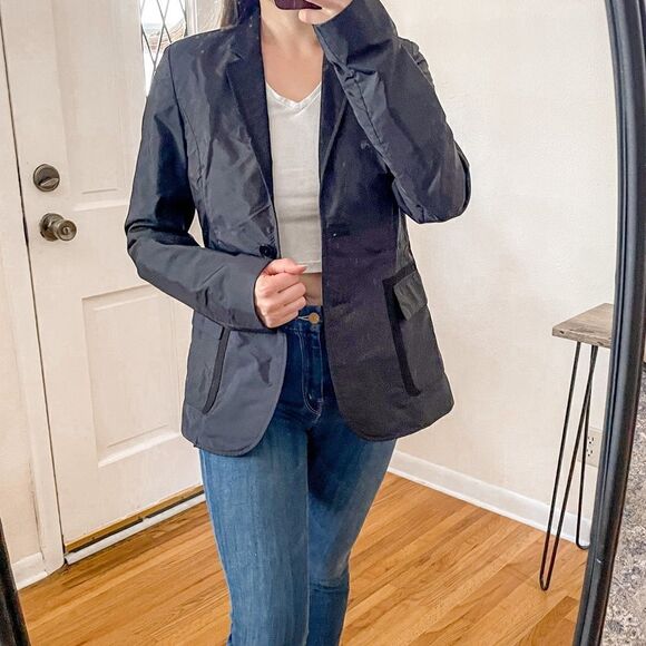 Jil Sander Nylon Blazer Jacket Black 40 - Picture 1 of 9